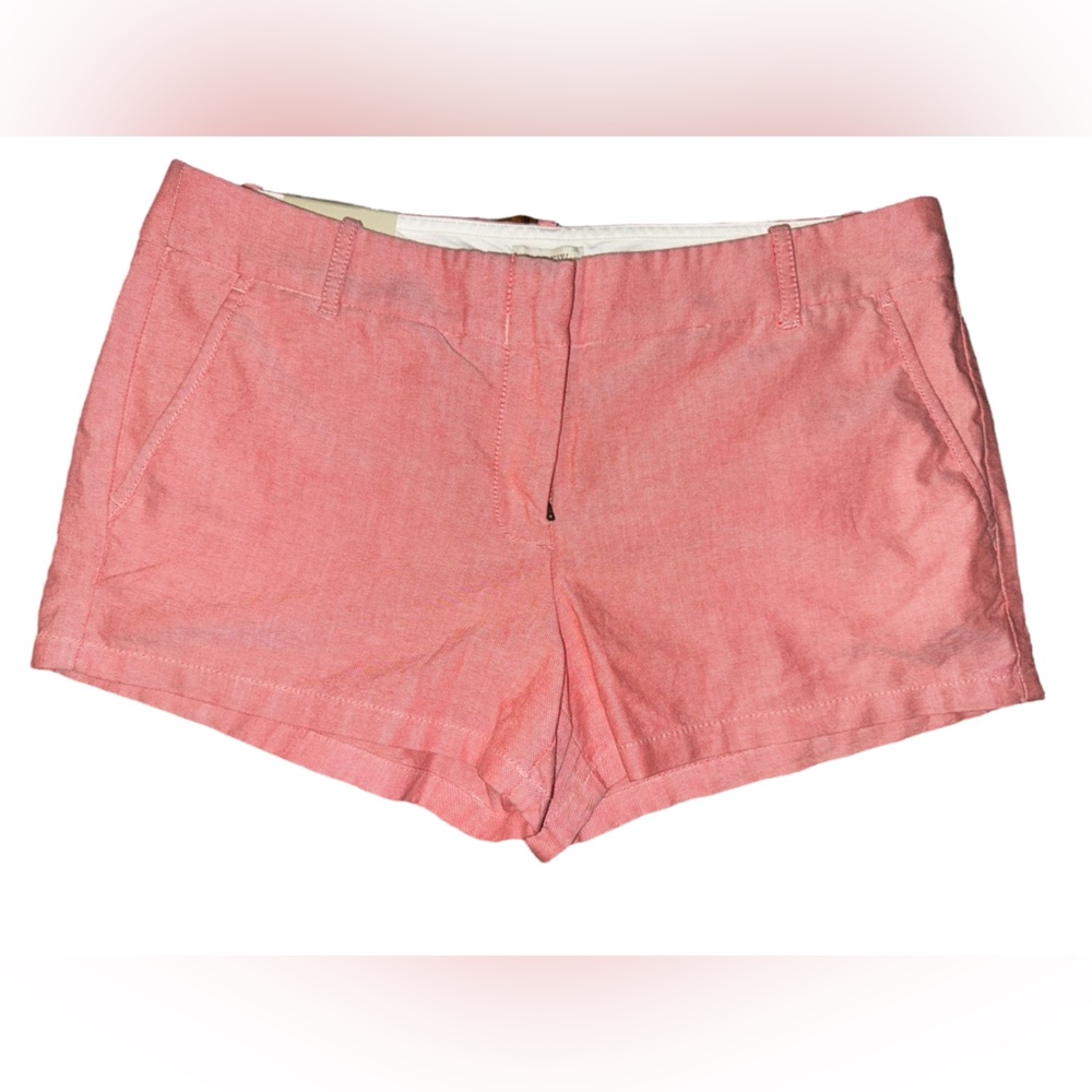 NWT J.Crew Size Pink Powdered Oxford City Fit Shorts 3” Inseam Sz 10 soft casual